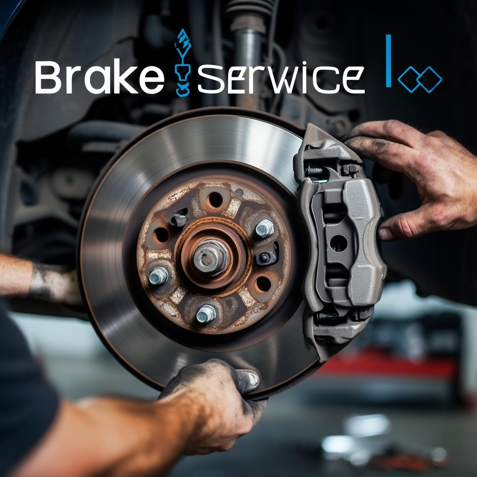 Brake service being performed
